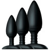 Nexus Lot de 3 plugs Silicone Trio Nexus Noirs